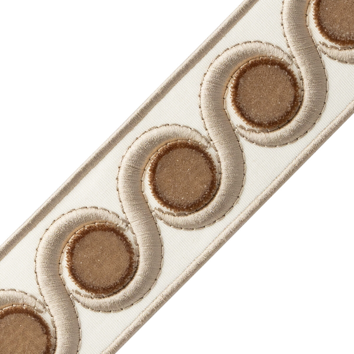 Isadora Velvet Border Trim by Samuel & Sons in Oyster