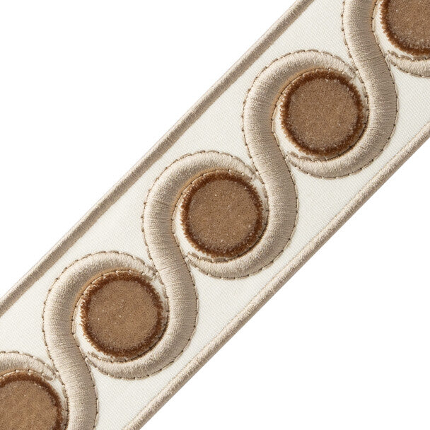 Isadora Velvet Border Trim by Samuel & Sons in Oyster