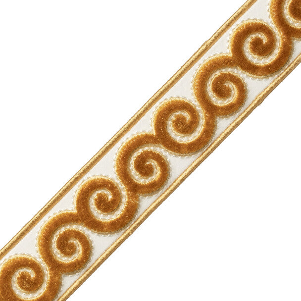 Linora Velvet Border Trim by Samuel & Sons in Medallion