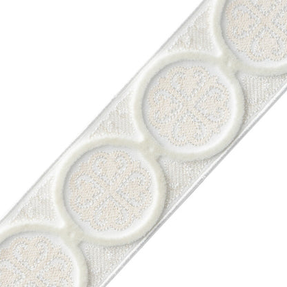 Paloma Velvet Border Trim by Samuel & Sons in Snow