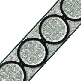 Paloma Velvet Border Trim by Samuel & Sons in Willow