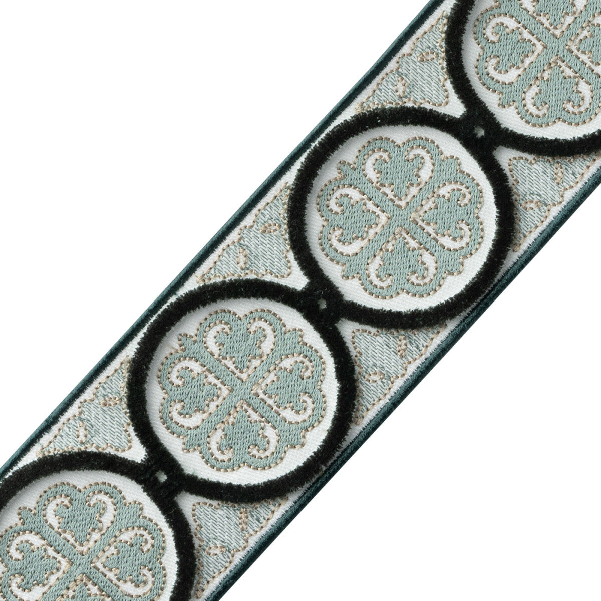 Paloma Velvet Border Trim by Samuel & Sons in Willow