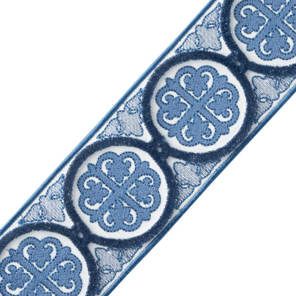 Paloma Velvet Border Trim by Samuel & Sons in Imperial
