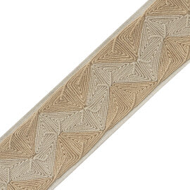 Cavallo Appliqué Border Trim by Samuel & Sons in Flax