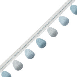 Cavallo Beaded Fringe Trim by Samuel & Sons in Aquamarine