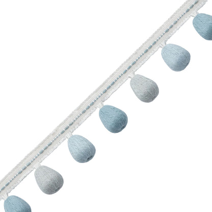 Cavallo Beaded Fringe Trim by Samuel & Sons in Aquamarine