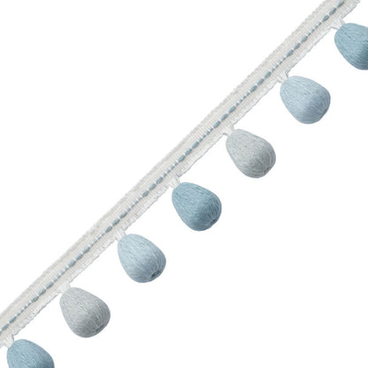 Cavallo Beaded Fringe Trim by Samuel & Sons in Aquamarine