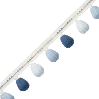 Cavallo Beaded Fringe Trim by Samuel & Sons in Ocean