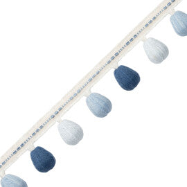 Cavallo Beaded Fringe Trim by Samuel & Sons in Ocean