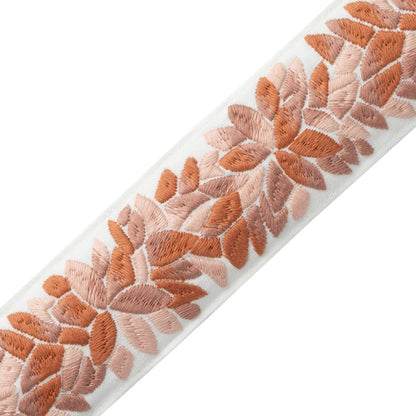 Corsica Botanical Border Trim by Samuel & Sons in Coral