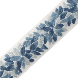Corsica Botanical Border Trim by Samuel & Sons in Ocean