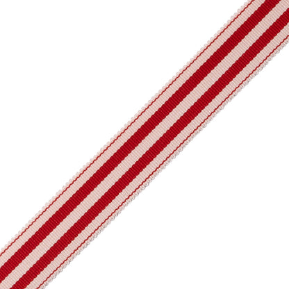 Mds 1" (26 Mm) Stripe Border Trim by Samuel & Sons in Poppy