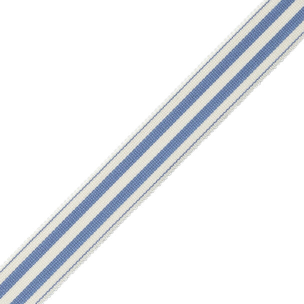 Mds 1" (26 Mm) Stripe Border Trim by Samuel & Sons in Iris
