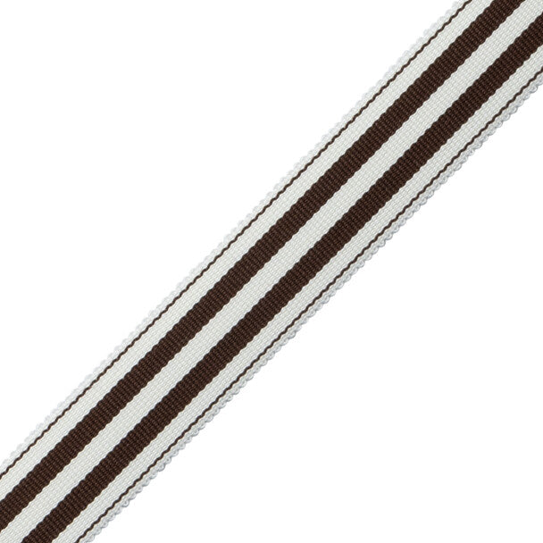 Mds 1" (26 Mm) Stripe Border Trim by Samuel & Sons in Chocolate