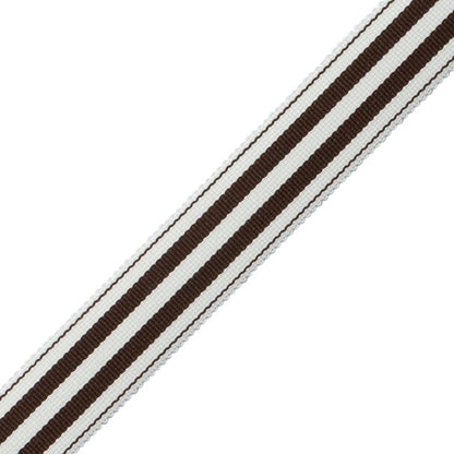 Mds 1" (26 Mm) Stripe Border Trim by Samuel & Sons in Chocolate
