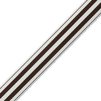 Mds 1" (26 Mm) Stripe Border Trim by Samuel & Sons in Chocolate