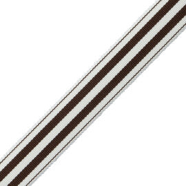 Mds 1" (26 Mm) Stripe Border Trim by Samuel & Sons in Chocolate