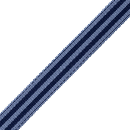 Mds 1" (26 Mm) Stripe Border Trim by Samuel & Sons in Navy