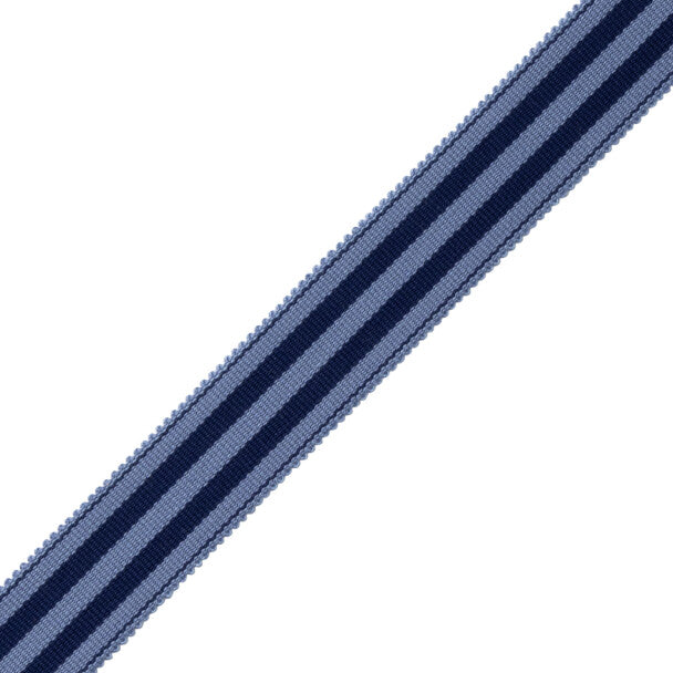 Mds 1" (26 Mm) Stripe Border Trim by Samuel & Sons in Navy
