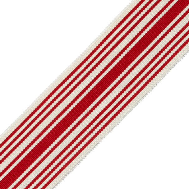 Mds 2" (51 Mm) Stripe Border Trim by Samuel & Sons in Red