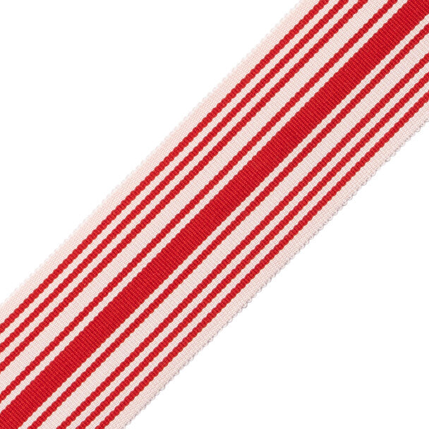 Mds 2" (51 Mm) Stripe Border Trim by Samuel & Sons in Poppy