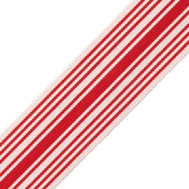 Mds 2" (51 Mm) Stripe Border Trim by Samuel & Sons in Poppy