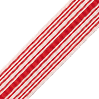 Mds 2" (51 Mm) Stripe Border Trim by Samuel & Sons in Poppy