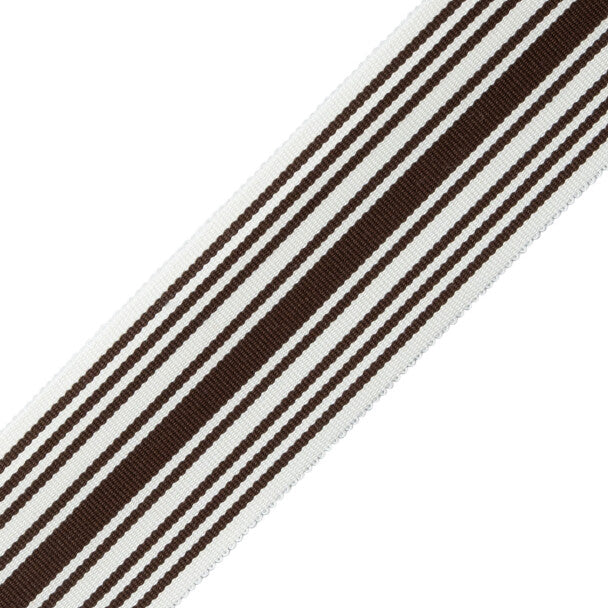 Mds 2" (51 Mm) Stripe Border Trim by Samuel & Sons in Chocolate