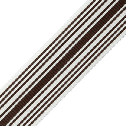 Mds 2" (51 Mm) Stripe Border Trim by Samuel & Sons in Chocolate