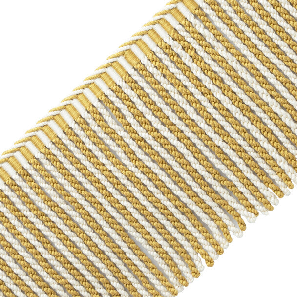 Mds 8.25" (21 Cm) Stripe Bullion Fringe Trim by Samuel & Sons in Wheat