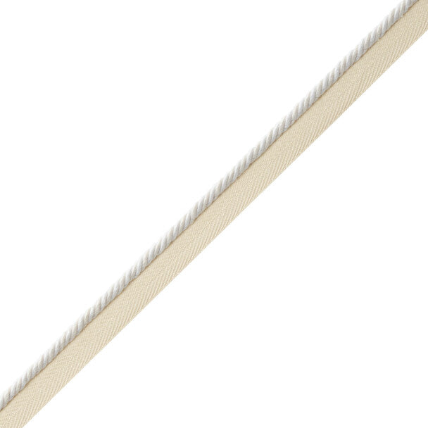 Mds Rosette Cord With Tape Trim by Samuel & Sons in White