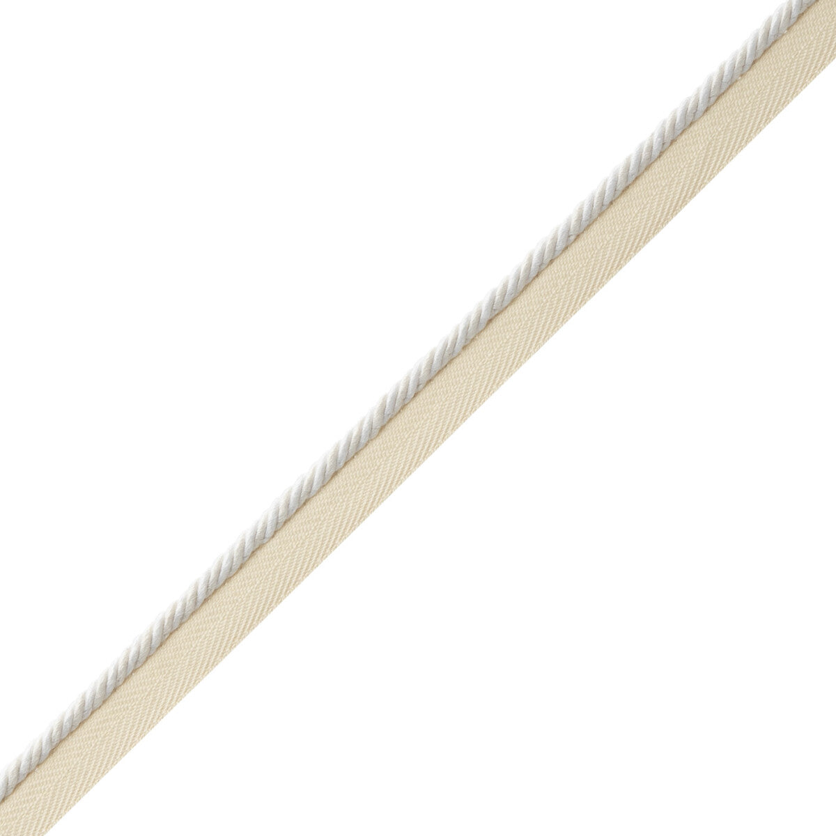 Mds Rosette Cord With Tape Trim by Samuel & Sons in White