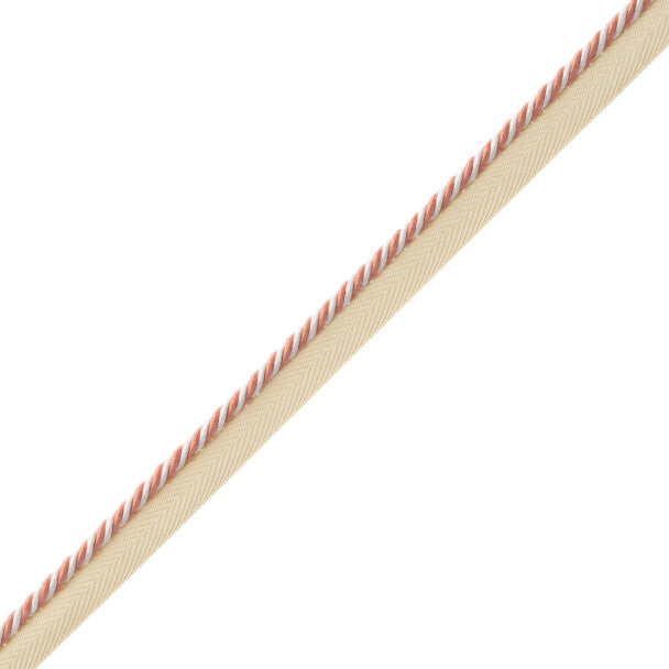Mds Rosette Cord With Tape Trim by Samuel & Sons in Coral