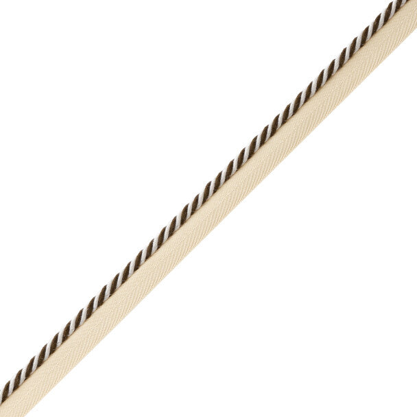 Mds Rosette Cord With Tape Trim by Samuel & Sons in Chocolate