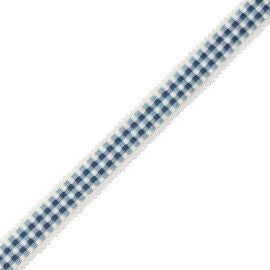 Mds Check Gimp Trim by Samuel & Sons in Azure