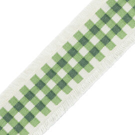 Mds Check Border Trim by Samuel & Sons in Leaf