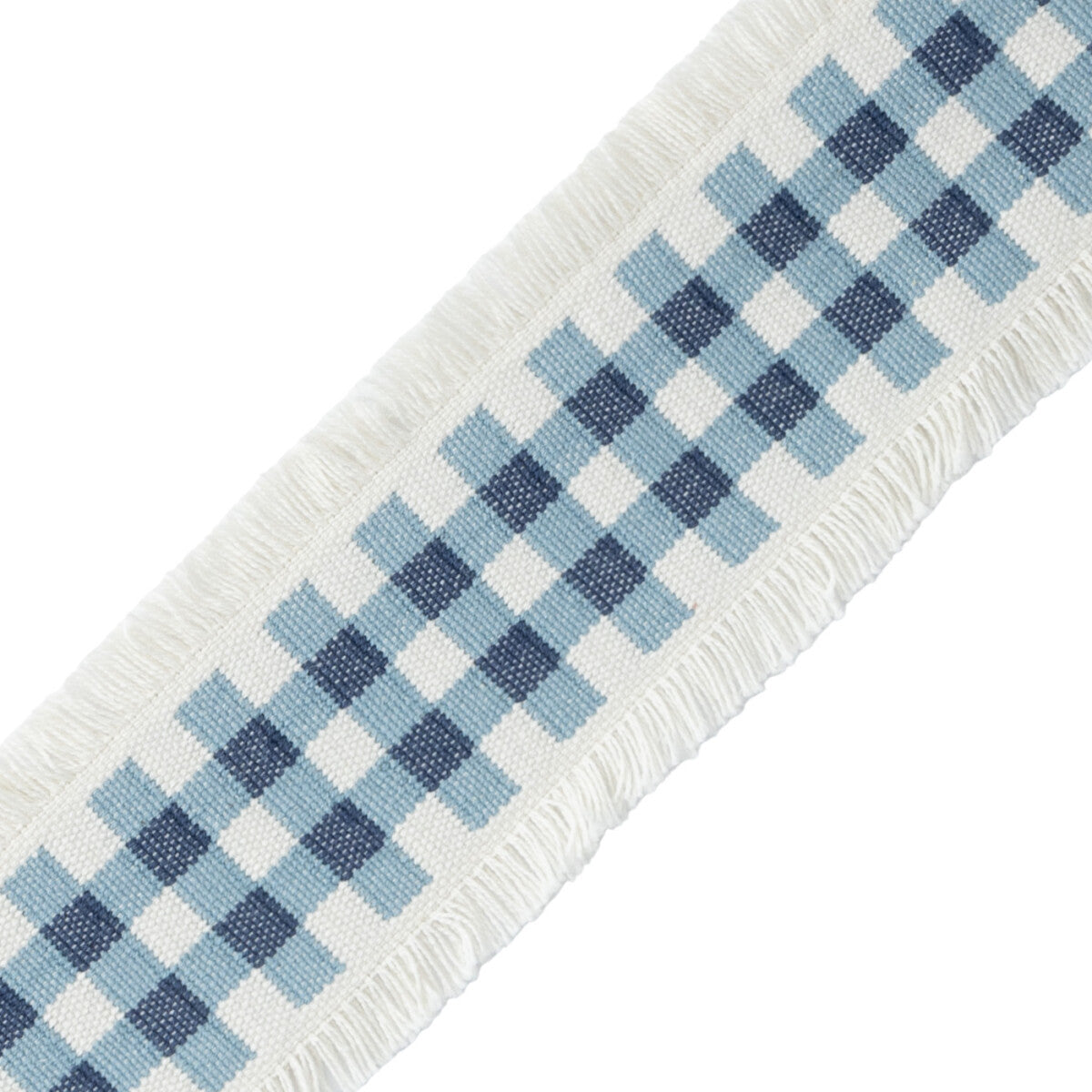 Mds Check Border Trim by Samuel & Sons in Azure