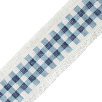 Mds Check Border Trim by Samuel & Sons in Azure