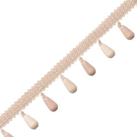 Ilana Beaded Fringe Trim by Samuel & Sons in Petal