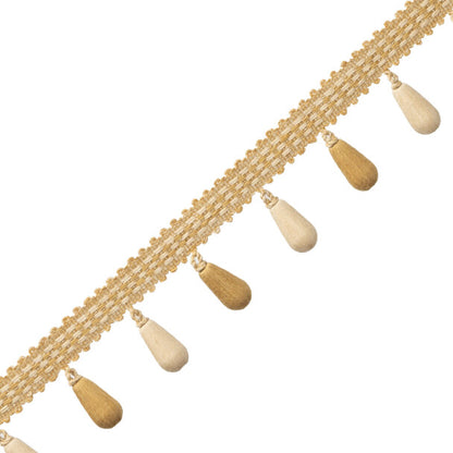 Ilana Beaded Fringe Trim by Samuel & Sons in Honey