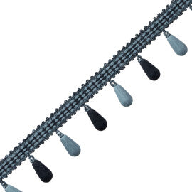 Ilana Beaded Fringe Trim by Samuel & Sons in Night Sky