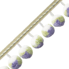 Kaleidoscope Pom Pom Fringe Trim by Samuel & Sons in Angelica