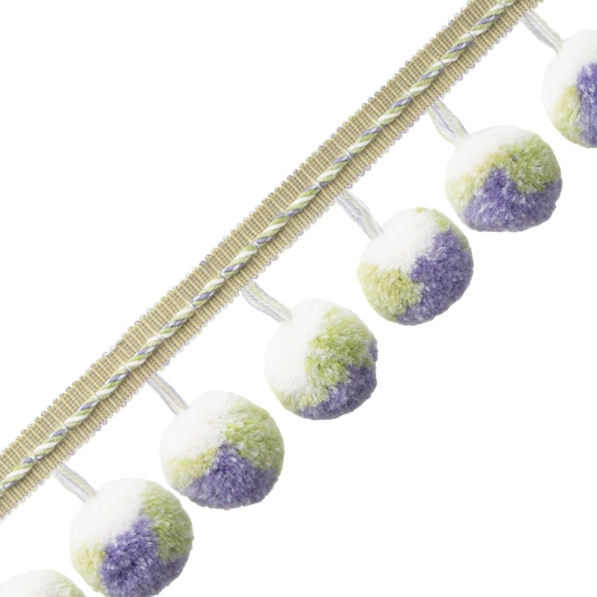 Kaleidoscope Pom Pom Fringe Trim by Samuel & Sons in Angelica