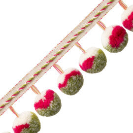Kaleidoscope Pom Pom Fringe Trim by Samuel & Sons in Garland