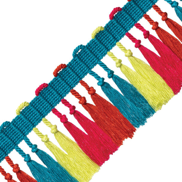 Kaleidoscope Tassel Fringe Trim by Samuel & Sons in Fiesta