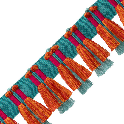 Kaleidoscope Tasseled Border Trim by Samuel & Sons in Fiesta