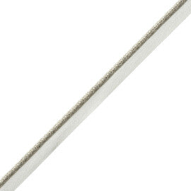 1/4" Le Jardin Silk Metallic Cord Trim by Samuel & Sons in Antique Silver