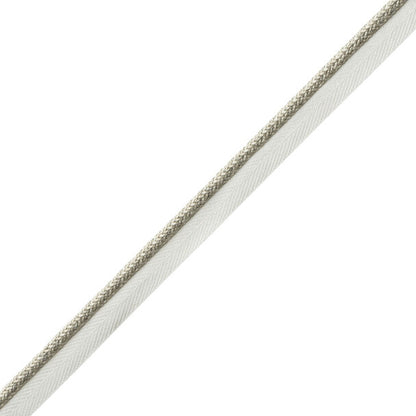1/4" Le Jardin Silk Metallic Cord Trim by Samuel & Sons in Antique Silver