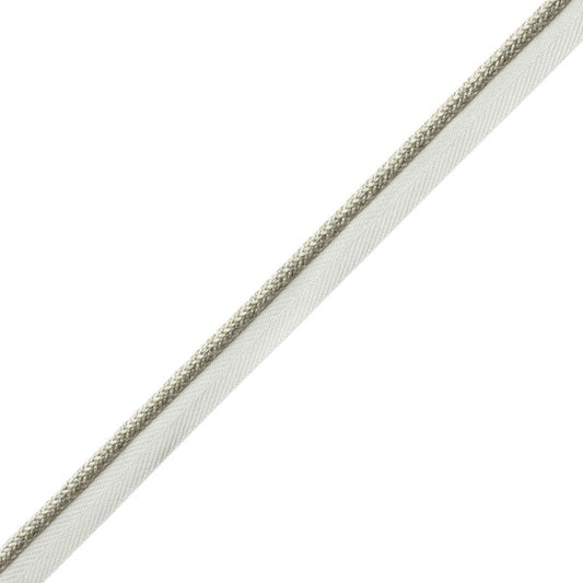 1/4" Le Jardin Silk Metallic Cord Trim by Samuel & Sons in Antique Silver