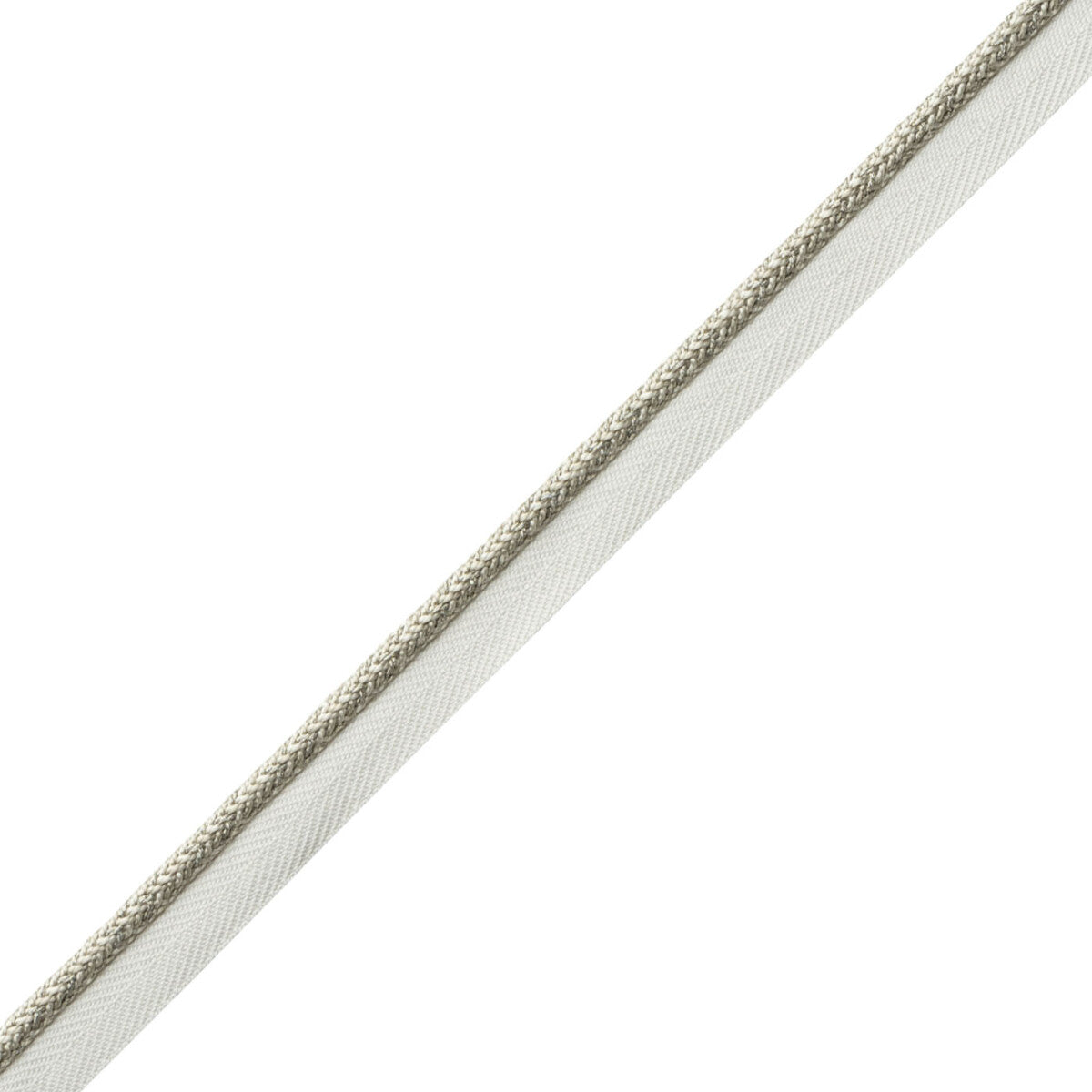 1/4" Le Jardin Silk Metallic Cord Trim by Samuel & Sons in Antique Silver